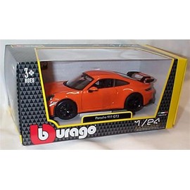 Bburago P0RSCHE 911 992 Gt3 Coupe Orange Car 1:24 scale diecast model