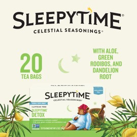 Celestial Seasonings Sleepytime Wellness Detox Tea, Caffeine Free, 20 Tea Bags Box