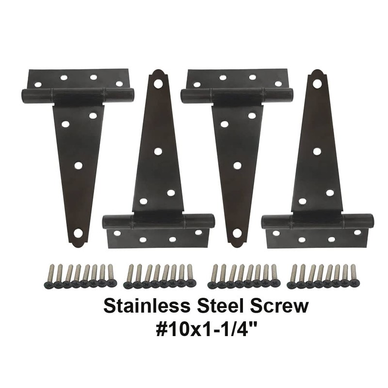 QCAA Stainless Steel Extra Heavy Tee Hinge, 6" x 2.5mm,