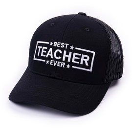 FLAGISTA Teacher Appreciation Gift, Black Baseball Cap Dad Hat for Men & Women (Black)