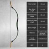 AF Archery Turkish Recurve Bow, 53" Traditional Horse Bow, Mounted