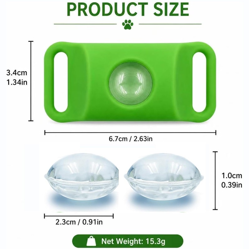 Qeisia Pendant for Dog Collar, Natural Scent Tag 2Pack with