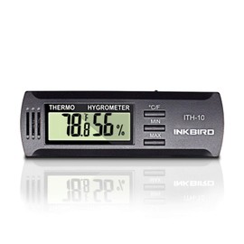 Inkbird ITH-10 Digital Thermometer and Hygrometer Temperature Humidity Monitor Humidor Guitar Ukulele Mason Jar.