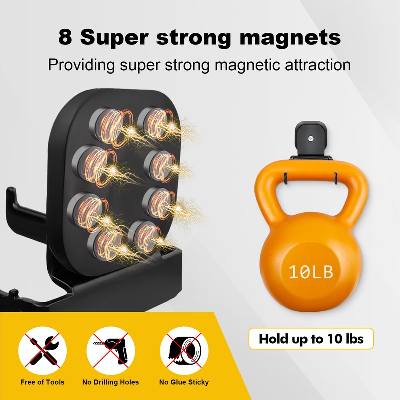 BPOPO Heavy Duty Magnetic Grill Hooks, Foldable Organization Scratch-Free Versatile