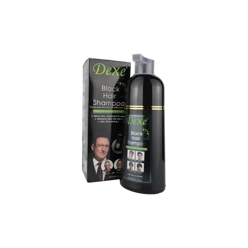 Shampoo Con Tinte Cubre Canas Dexe 400 Ml Color Negro