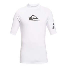 Quiksilver Boys' All Time Short Sleeve Rashguard, White 221, X-Large