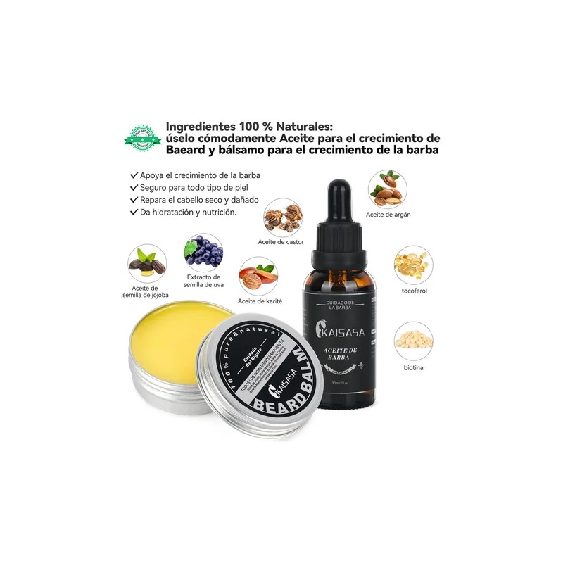 Kit Barba Cuidado Para Hombres Herramientas De Bigote 11pcs