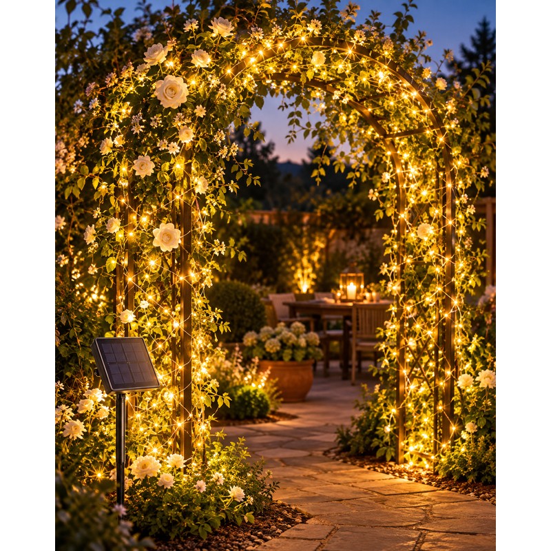 Solar String Lights for Outdoor Garden & Patio Decor –