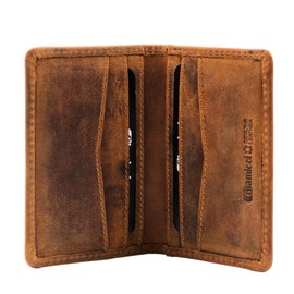Glamicci Bifold Small Wallet for Men & Women RFID Blocking Leather Slim Wallet for Men & Card Holder Genuine Leather Wallet (RCH2HTNL), Natural Tan, Slim & Small, Modern, Natural tan., Modern