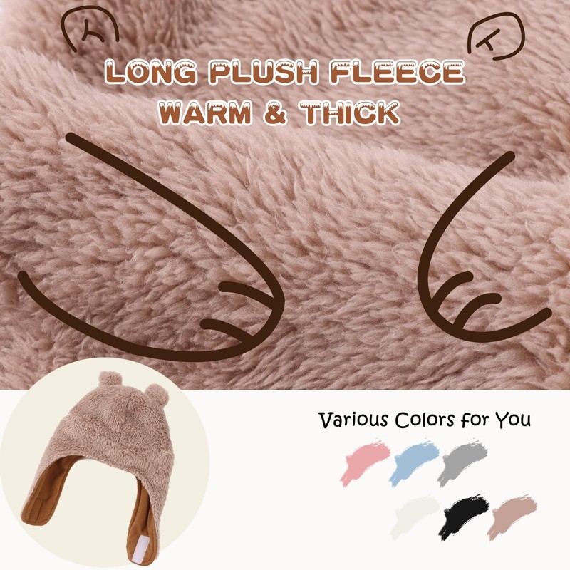 Bear Baby Winter Hat Toddler Earflap Beanie Unisex Infant Snow