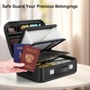 Fireproof Document Box, Hard Case Fireproof Box with Lock, Portable