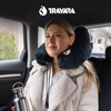 TRAVARA Inflatable Neck Pillow - Adjustable and Compact Travel Pillow,