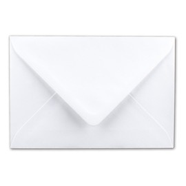 Pack of 50 White Envelopes DIN C6 11.4 x 16.2 cm Wet Seal without Window Classic Envelopes for A6, A5 and A4 Glüxx-Agent