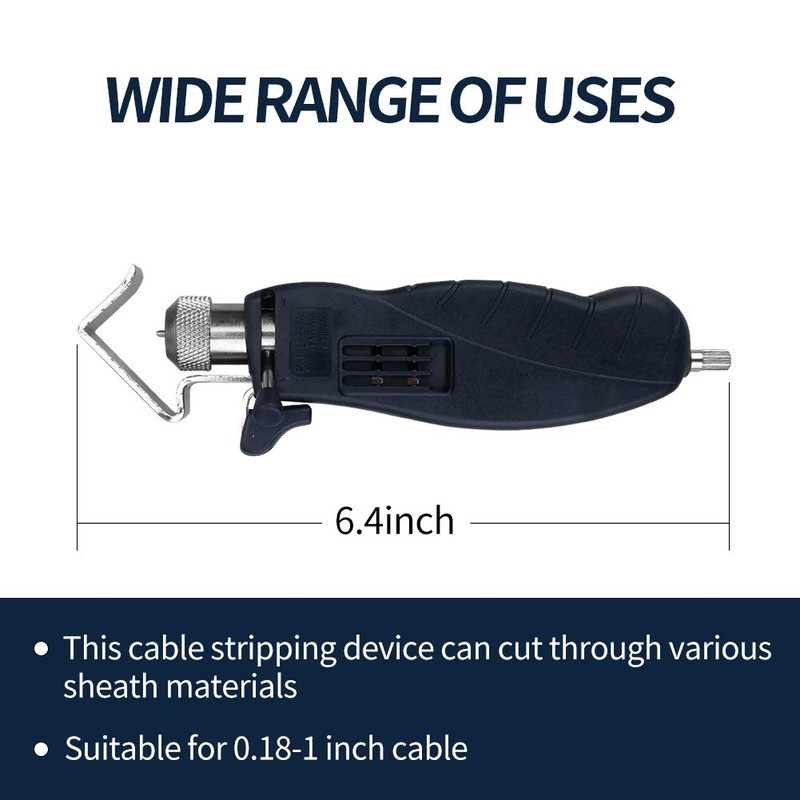 stedi Round Cable Stripper, With Adjustable Cutting Depth, for Fast