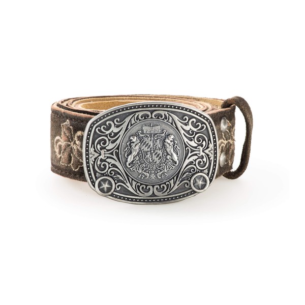 Traditional Costume Belt with Embroidery - Genuine Leather Belt, Original