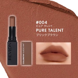 Revlon ColorStay Suede Ink Lipstick 004 Pure Talent Color Image: Brick Brown Tint Lip Long-lasting Soft Matte 2.55g Lip Color Lipstick