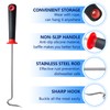 5Pcs Food Flipper Turner Hooks, Stainless Steel BBQ Turner Hooks