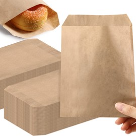 Outus 1000 Pcs Mini Flat Kraft Paper Bag Bakery Bag Natural Treat Bag Popcorn Party Favor Bag Lunch Bag Envelopes Merchandise Bags for Cookie Chocolate Candy Donut Snack Sandwich (Brown, 5 x 7 Inch)