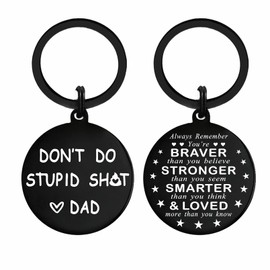 Gezxin Teen Boys Girls Love Dad keyring- Funny Love Christmas keyring Gifts for Daughter Son From Dad- Xmas Valentines Day Father's Day Mother's Day Presents