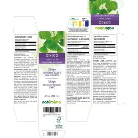 Naturalma Ginkgo Ginkgo biloba Leaf Alcohol-Free Tincture - 4 fl oz Liquid Ex...