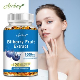 Blueberry extract 1000mg per serving Antioxidant effect for eye health, 2 packs, 60 tablets / 블루베리 추출물 1회 제공량당 1000mg 눈 건강을 위한 항산화 효과, 2개, 60정