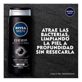 1pz De Jabon Liquido Nivea Men Carbon Activo De 500ml                                                                                                 