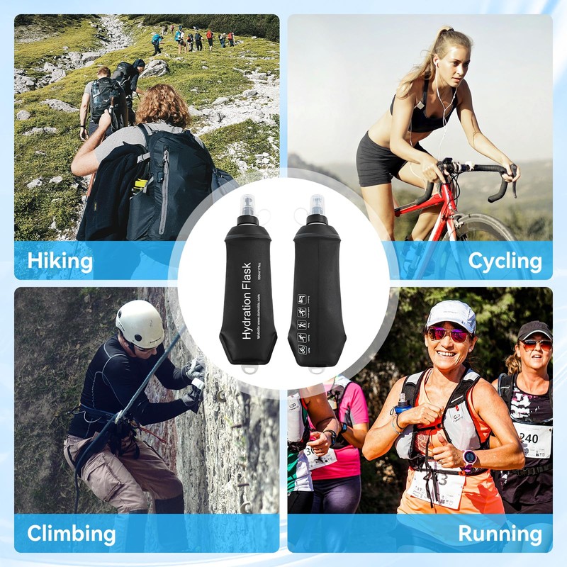 FR 250ml Soft Flask, Collapsible Soft Water Bottle for Hydration