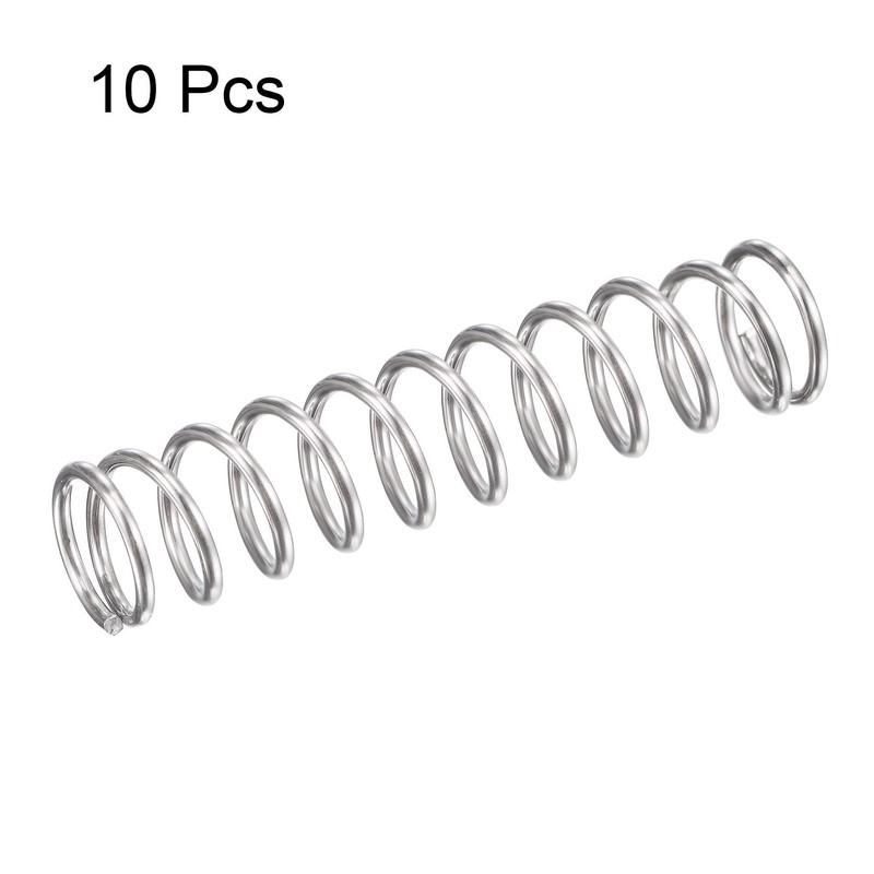 sourcing map Compression Spring, 304 Stainless Steel, 9mm OD, 1mm