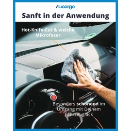 LICARGO® 2X Randlose Poliertücher mit 400 GSM - saugstark und schonend weich - lackschonende Mikrofasertücher für Auto Politur - Microfasertuch Autopflege, Poliertuch Auto, Mikrofasertuch - 40x40cm