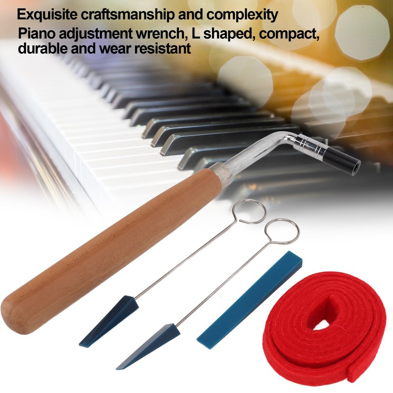 6Pcs Professional Piano Tuner Kit Exquisite Workmanship Complete Tools Easily
