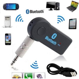 Bluetooth Car Adapter, Wireless Car Receiver with Microphone, Aux to Bluetooth Receiver for Stereo, Portable Car 3.5mm Bluetooth Aux Adapter for Music Streaming, Car Audio, Home Stereo, Headphone