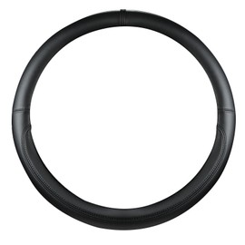 Steering Wheel Cover Nappa Leather Wrapped Wheel Protector Anti Slip Breathable Wear Resistant for Car