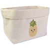 Azeeda Large 'Joyful Pineapple' Canvas Organiser/Storage Bag (OR00014706)