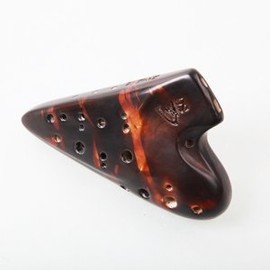 Focalink Double Chamber Soprano G 12 Holes Straw Fire Ceramic Ocarina with Hard-shell Case - Authenticity Proved by Engraved Identification Code on Each Piece! - Great Gift.