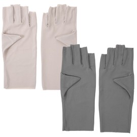 Beavorty Uv Protection Gloves for Women 2 Pairs Nail Art Manicure Gel Nail Lamp Gloves Anti-uv Comfortable Breathable