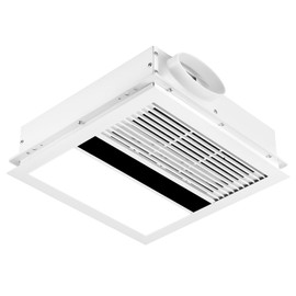 Bathroom Exhaust Fan, Remodel DC Bathroom Fan, 160CFM, with Light and Heat, 800LM 6000K,White