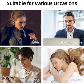 2 Pack 3.5mm Wired Earbuds with Microphone(Black & White), Background Noise Cancelling Headset for School, Clear Call HiFi Stereo Volume Control Earphones for Phone, Pad, Laptops