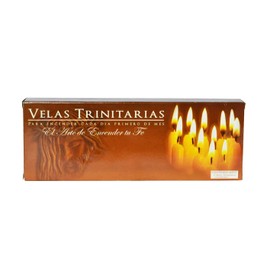 Paquete de Vela Trinitaria (Velas de la Divina Providencia/Santisima Trinidad) incluye 12 velas y 1 candelero