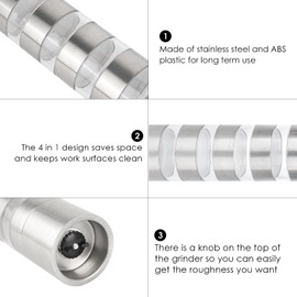 ChiiGe Portable Travel Spice Kit, Camping Spice Kit, Travel, Outdoor Spice Containers with 4 Spice Jar and Pepper Grinder Set for Travel, Camping, and Outdoors