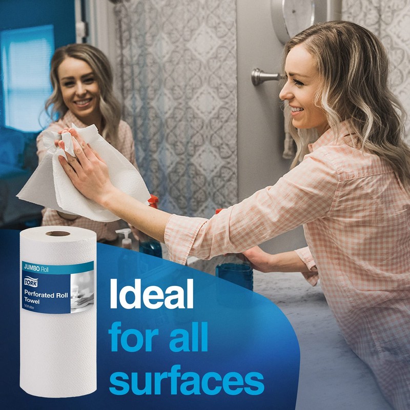 Universal Perforated Towel Roll, Two-Ply, 11 x 9, White, 210/Roll