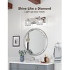 VOLISUN Crystal Vanity Lights - 2 Light Modern Stainless Steel