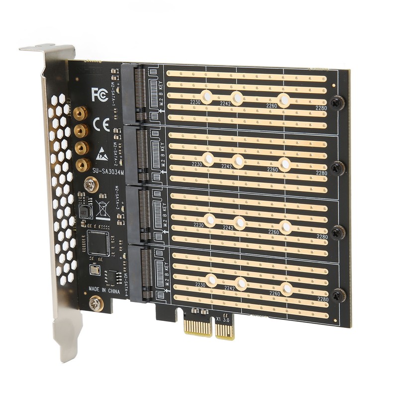 SATA NGFF to PCIe Adapter 4 Disk Position 10Gbps AHCI