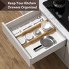 DUCOO 4 PCS Drawer Divider, 17"-22" Adjustable Bamboo Drawer Dividers