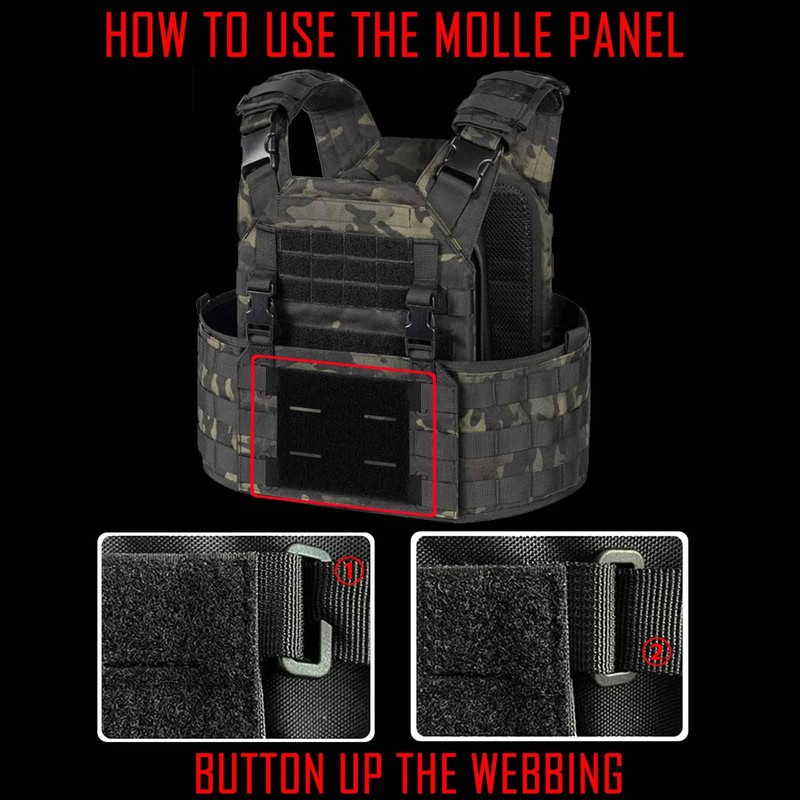 BOSITIVE Tactical Bag Insert Modular Organizer Utility Admin Pouch Hook,