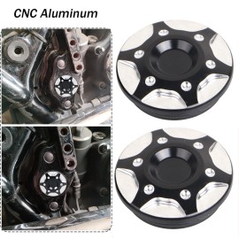 Unbranded Black Cut Swingarm Pivot Bolt Covers Cap For Harley Street Glide Special FLHXS