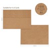 A4 Brown Kraft 4x6 Envelopes Self Seal 100 Pack, Goefun