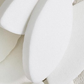 predolo 100 esponjas de práctica con forma de ojo, almohadillas suaves para pestañas postizas, esponjas de maquillaje para salón de belleza, para extensiones, Blanco