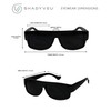 ShadyVEU Rectangular Dark Lens Sunglasses UV Protection Spring Hinge Classic