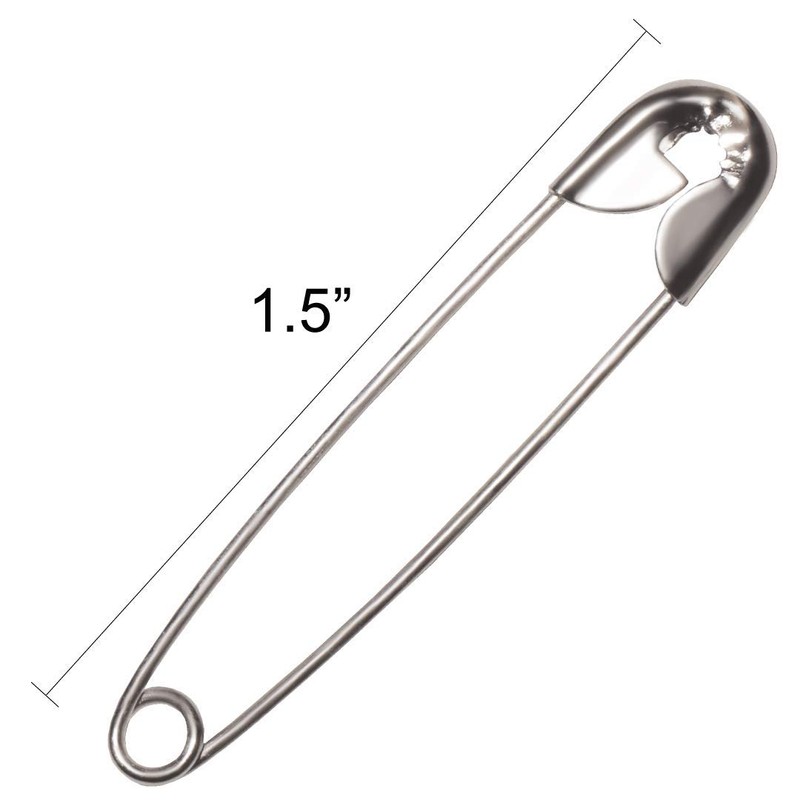 Rehabilitation Advantage 144 Pack of Metal Safety Pins, 1.5 Inches