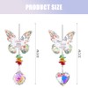 KBRPEY Wind Chime Butterfly Shape Love Heart Design Craft Glitter